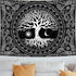 Tree of Life Tapestry Gloden Sun and Moon Wall Hanging Tapestry